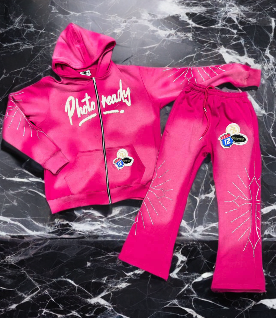 Pink Hoodie & Sweatpants Set